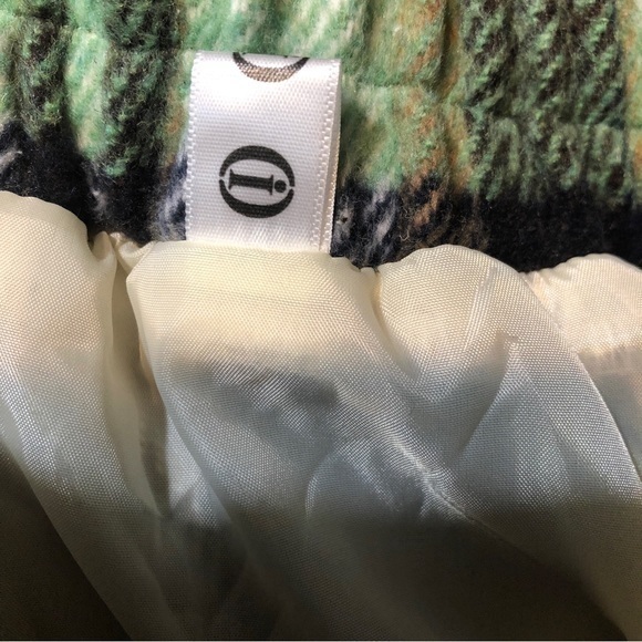 Vintage 70s style plaid lined long wool‎ blend skirt - Picture 7 of 9